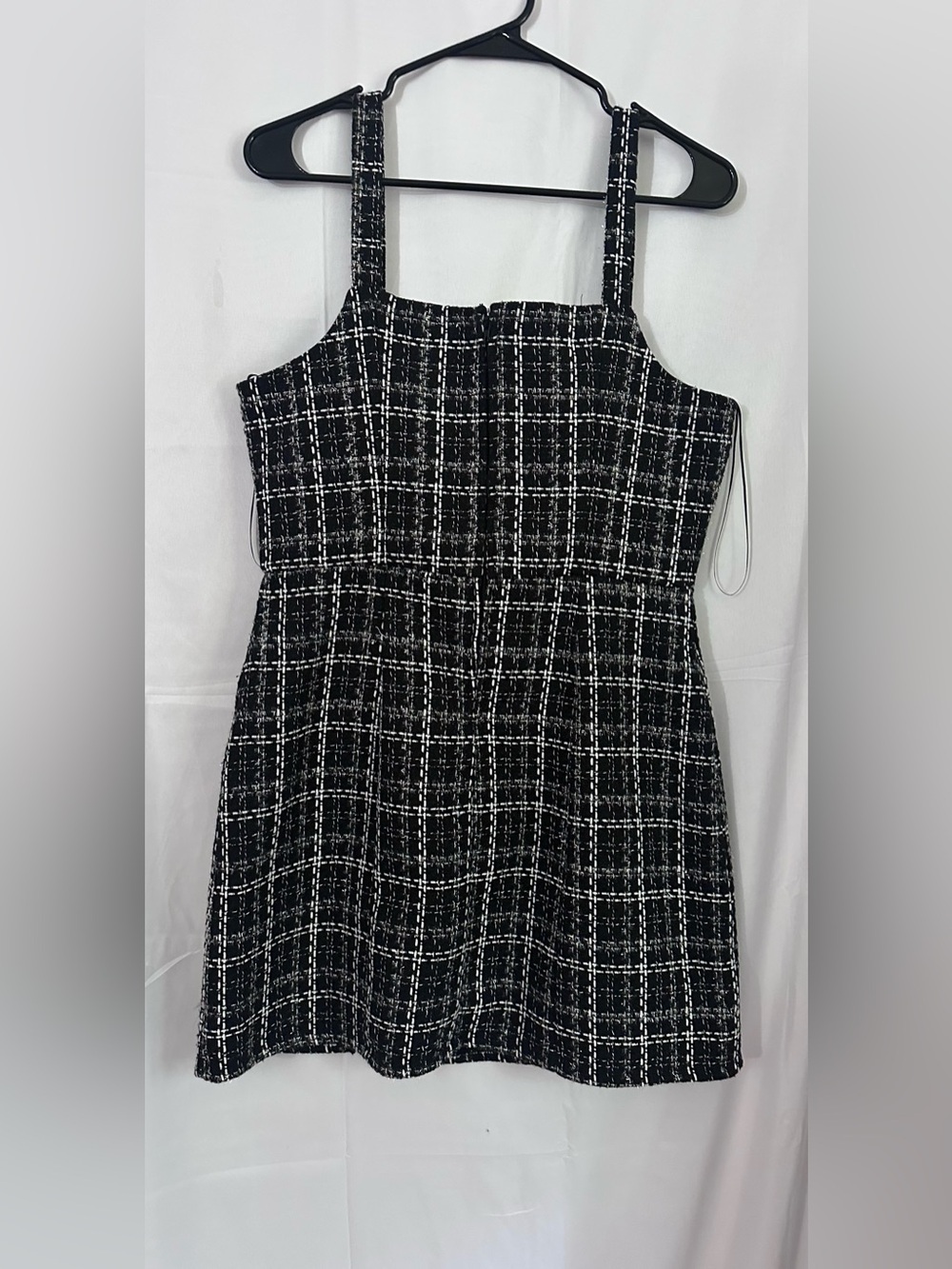 Francesca's Collections Black & White Plaid Mini Dress - Picture 4 of 5